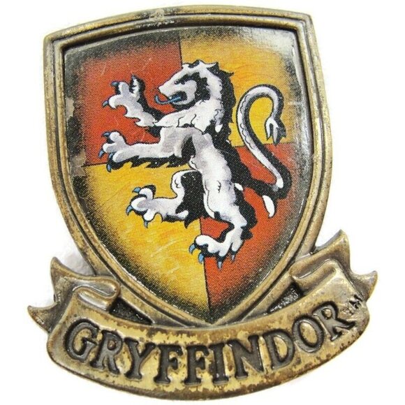 Gryffindor Lion Shield Money? Clip Stainless Steel Wallet Credit Red & Yellow - Picture 2 of 8